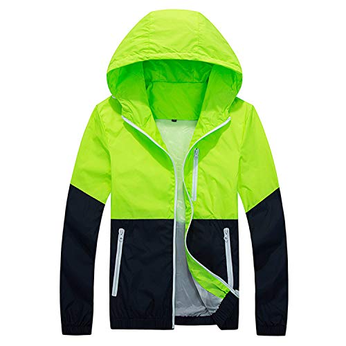 FullRose Thin Jacket Men Windbreaker Summer Jacket Mens Hooded Casual Jackets Male Coat Mint XXXL