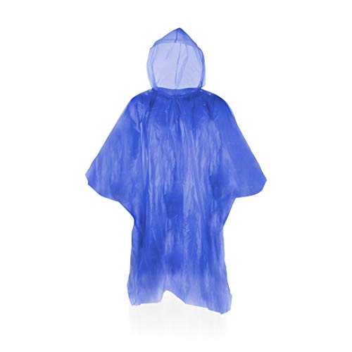 FUN FAN LINE - Pack x 50 Ponchos Impermeables con Capuchas y Mangas para Hombre o Mujer. Ideal para Viajes, Picnic, Deportes al Aire Libre, Senderismo o Ciclismo (Azul) FUN FAN LINE - Pack x 50 Ponchos Impermeables con Capuchas y Mangas para Hombre o Mujer. Ideal para Viajes, Picnic, Deportes al Aire Libre, Senderismo o Ciclismo (Azul)