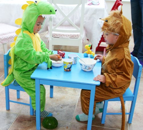 Fun Play - Disfraz de León para niños - Disfraz de Animal - Mono de una Pieza para Niños y Niñas - Disfraz para niños de 5-7 años (122cm)