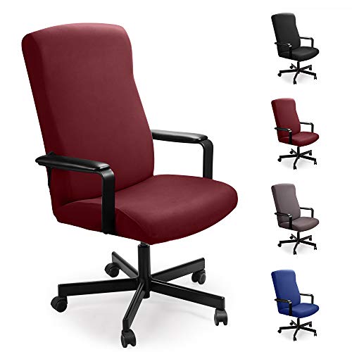 Funda de Silla de Oficina Modernas Estilo Simplista Cubiertas de la Silla de la computadora de Oficina Cubierta de la Silla Oficina removible (no Incluye Sillas) (Borgoña, M) Funda de Silla de Oficina Modernas Estilo Simplista Cubiertas de la Silla de la computadora de Oficina Cubierta de la Silla Oficina removible (no Incluye Sillas) (Borgoña, M)