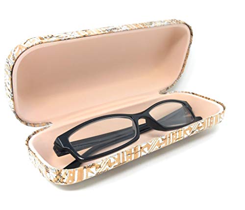 Funda Gafas Mujer Chica corcho 100 x 100 sostenible biodegradable (White Picto)