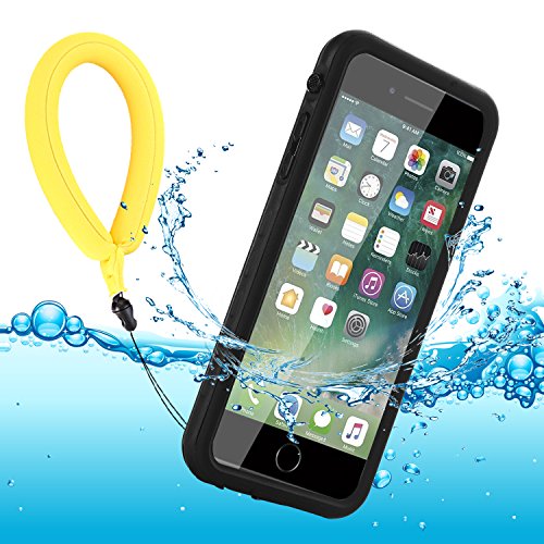 Funda Impermeable iPhone 8 Plus/iPhone 7 Plus, IP68 Waterproof Outdoor Delgado Cover a Prueba de choques Anti-rasguños Full Body con Protector de Pantalla Funda for iPhone 8 Plus / 7 Plus (Black)