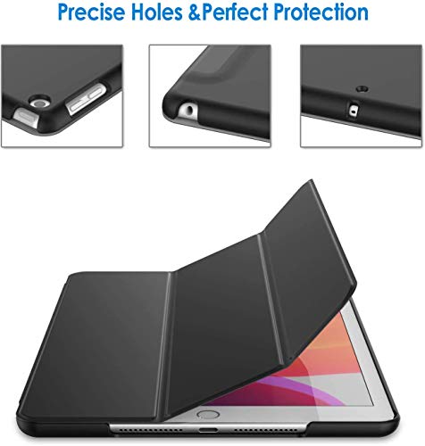 Funda iPad 10.2 Inch 2018/2019,Pluma, Iconos de Plumas de Flecha Modernos con Estilo con diseño de Puntos de Puntos pequeños en Tonos Suaves, negr,Cubierta Trasera Delgada Smart Auto Wake/Sleep Funda iPad 10.2 Inch 2018/2019,Pluma, Iconos de Plumas de Flecha Modernos con Estilo con diseño de Puntos de Puntos pequeños en Tonos Suaves, negr,Cubierta Trasera Delgada Smart Auto Wake/Sleep