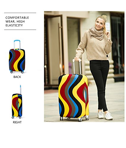 Funda maleta suave elástico de anti-polvo Cubierta de protector equipaje con cremallera Funda maleta suave elástico de anti-polvo Cubierta de protector equipaje con cremallera