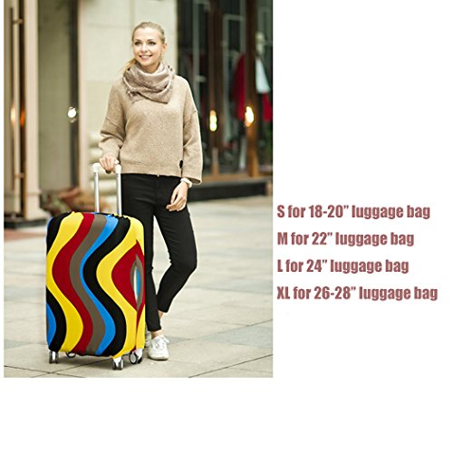 Funda maleta suave elástico de anti-polvo Cubierta de protector equipaje con cremallera Funda maleta suave elástico de anti-polvo Cubierta de protector equipaje con cremallera