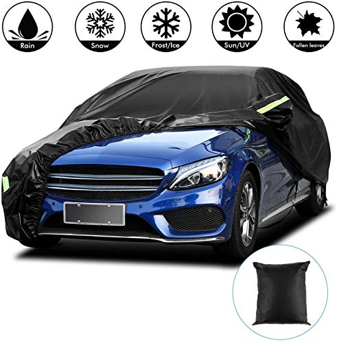 Funda para Coche Exterior Negra 210T Impermeable Lona para Coche Cubierta Coche Exterior contra Sol Nieve Polvo Viento Tamaño Universal (5.3 * 2 * 1.5m/208 * 78 * 59 in/210T) Funda para Coche Exterior Negra 210T Impermeable Lona para Coche Cubierta Coche Exterior contra Sol Nieve Polvo Viento Tamaño Universal (5.3 * 2 * 1.5m/208 * 78 * 59 in/210T)