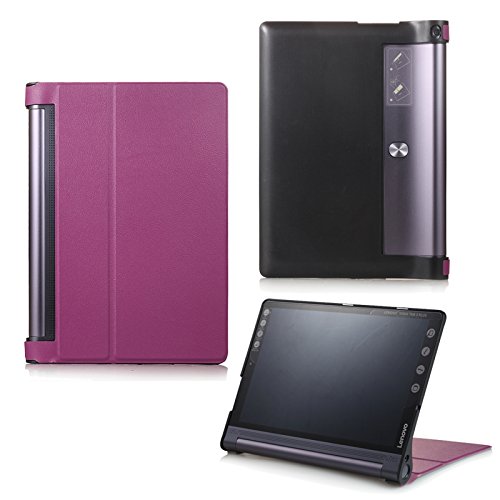 Funda para Lenovo Yoga Tab 3 10 Plus YT-X703F/L y Lenovo Tab 3 10 Pro YT3-X90F, funda inteligente con función Wake & Sleep, con lápiz táctil incluido morado morado