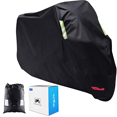Funda para Moto, AngLink 210D Oxford 265 x 125 x 105 cm Funda Protector Cubierta de Moto Impermeable A Prueba de UV Agujeros de Bloqueo con Cubierta Contra Viento Negro Funda para Moto, AngLink 210D Oxford 265 x 125 x 105 cm Funda Protector Cubierta de Moto Impermeable A Prueba de UV Agujeros de Bloqueo con Cubierta Contra Viento Negro