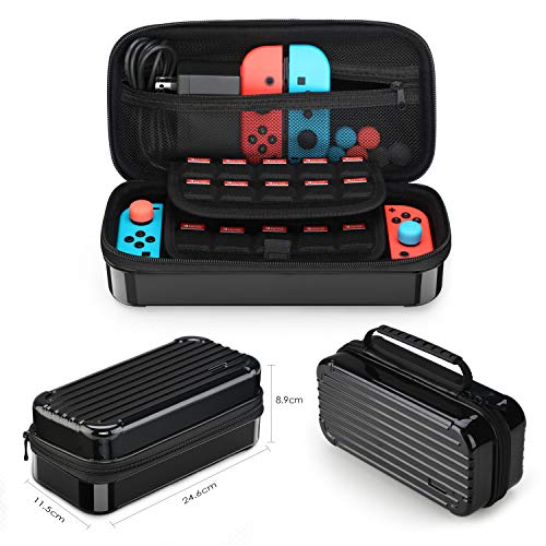 Funda para Nintendo Switch, HEYSTOP 11 en 1 Nintendo Switch Estuche portátil Incluye 2 Joy-Con Grips para Nintendo Switch, PlayStand ajustable, Protector de Pantalla con 6 Tapas de Agarre para Pulgar Funda para Nintendo Switch, HEYSTOP 11 en 1 Nintendo Switch Estuche portátil Incluye 2 Joy-Con Grips para Nintendo Switch, PlayStand ajustable, Protector de Pantalla con 6 Tapas de Agarre para Pulgar