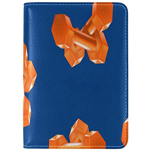 Funda para Pasaporte Estuche con Mancuernas Herramienta para Ejercicios Titular de Pasaporte Dibujado a Mano Funda para Pasaporte Estuche con Mancuernas Herramienta para Ejercicios Titular de Pasaporte Dibujado a Mano