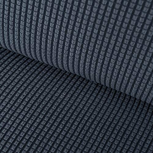 Funda para sofá de futón, elástica, sin brazos, antideslizante, elástica, plegable, para sofá cama plegable (gris-azul, tejido Jacquard)