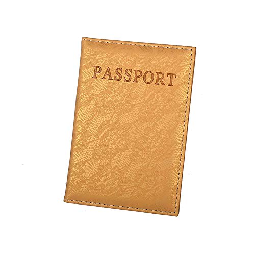 Funda Passport Viaje Rusia España PU Cuero Titular del Pasaporte Organizador Países Bajos Cartera de Viaje Portapasaporte Ruso Pasaporte Manta Bolso de Mano, Dorado (Dorado) - Credit-Card-Holders