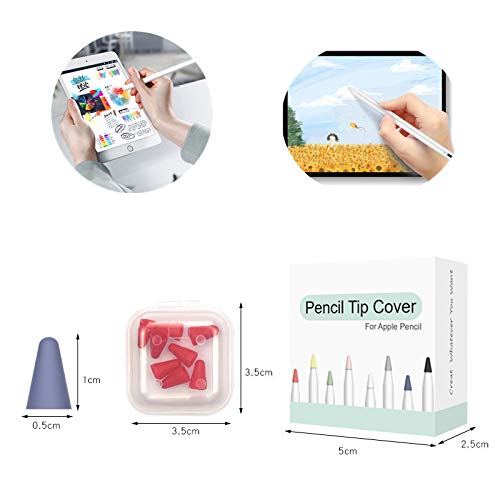 Fundas de Escritura Nibs,8 Pack Puntas de Lápiz Silicona Puntas de Recambio Compatible con Apple Pencil 1ra Generación de Puntas de Lápiz de Apple Tapa Protectora Puntas de iPencil iPad Pro Muticolor Fundas de Escritura Nibs,8 Pack Puntas de Lápiz Silicona Puntas de Recambio Compatible con Apple Pencil 1ra Generación de Puntas de Lápiz de Apple Tapa Protectora Puntas de iPencil iPad Pro Muticolor