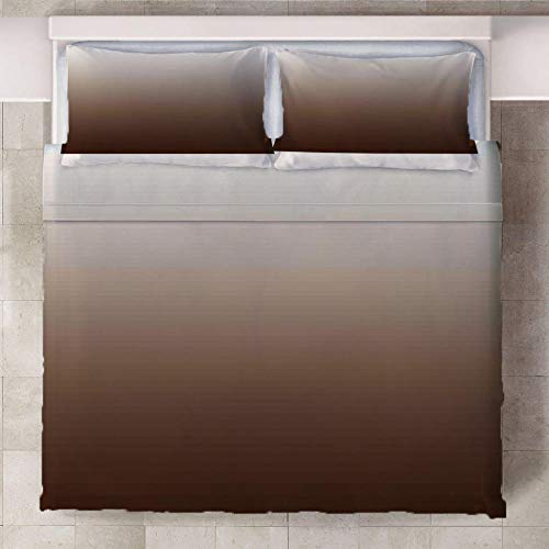 Fundas para Edredón Ropa De Cama Traje Fluffy Soft Comfort Hogar Escuela Dormitorio Albergue Traje Tamaño Opcional Rayas Horizontales Gradientes Gris Negro-140X200 Cm