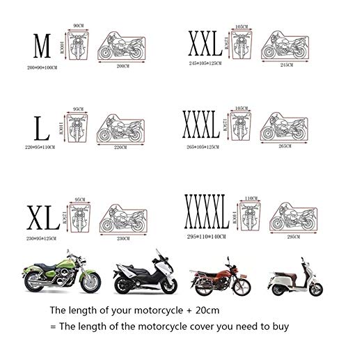Fundas para motos Cubierta de la motocicleta compatible con cubierta de la motocicleta MV Agusta F4 750SPR Evo, 6 tamaños Negro poliéster 300D resistente al agua mejorada cubierta de la motocicleta