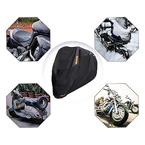 Fundas para motos Cubierta de la motocicleta compatible con cubierta de la motocicleta Triumph Sprint GT, 6 tamaños cubierta de la motocicleta resistente al agua mejorada de poliéster 300D Negro
