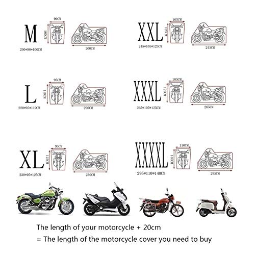 Fundas para motos Cubierta de la motocicleta compatible con cubierta de la motocicleta Triumph Sprint ST1050, 6 tamaños cubierta de la motocicleta resistente al agua mejorada de poliéster 300D Negro