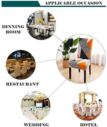 Fundas para Sillas Pack de 4/6 Fundas Sillas Comedor, Lavable Extraíble Funda, Muy fácil de Limpiar, Duradera Modern Bouquet de la Boda, Hotel, Decor Restaurante Fundas para Sillas Pack de 4/6 Fundas Sillas Comedor, Lavable Extraíble Funda, Muy fácil de Limpiar, Duradera Modern Bouquet de la Boda, Hotel, Decor Restaurante