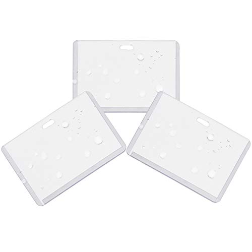 Fundas Tarjetas Identificación (250 Piezas) - 6,7 x 10cm Portatarjetas de Vinilo Horizontal para Escuelas, Universidad, Eventos, Trabajadores de Oficina - Transparente Nombre Insignia Titulares