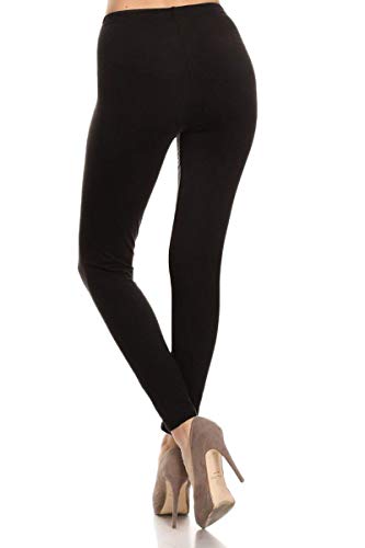 FUNGO Leggings Mujer Largo Deportivas Leggins Yoga Pantalones Para Mujer (44, Negro)