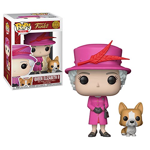 Funko Pop!- Royal Family Queen Elizabeth II Figura de Vinilo, Multicolor, Standard (21947)