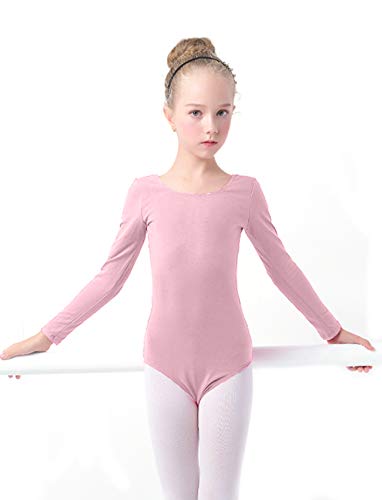 furein Maillot de Danza Ballet Gimnasia Leotardo Body Clásico Elástico para Niña de Manga Larga Cuello Redondo (6 años, Rosa) furein Maillot de Danza Ballet Gimnasia Leotardo Body Clásico Elástico para Niña de Manga Larga Cuello Redondo (6 años, Rosa)
