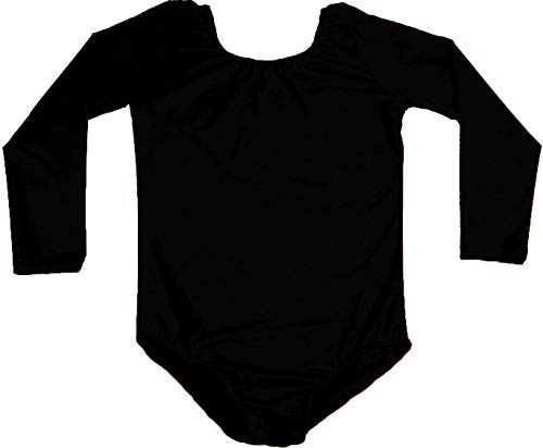 furein Maillot de Danza Ballet Gimnasia Leotardo Body Clásico Elástico para Niña de Manga Larga Cuello Redondo (8 años, Negro) furein Maillot de Danza Ballet Gimnasia Leotardo Body Clásico Elástico para Niña de Manga Larga Cuello Redondo (8 años, Negro)
