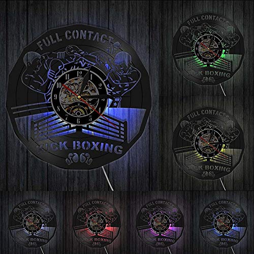 FUTIIF Full Contact Kick Boxing Led Wall Clock Boxing Gloves Punching Bag Infighters Watch Fighting Sports Boxers Scrappers Gym with Led FUTIIF Full Contact Kick Boxing Led Wall Clock Boxing Gloves Punching Bag Infighters Watch Fighting Sports Boxers Scrappers Gym with Led
