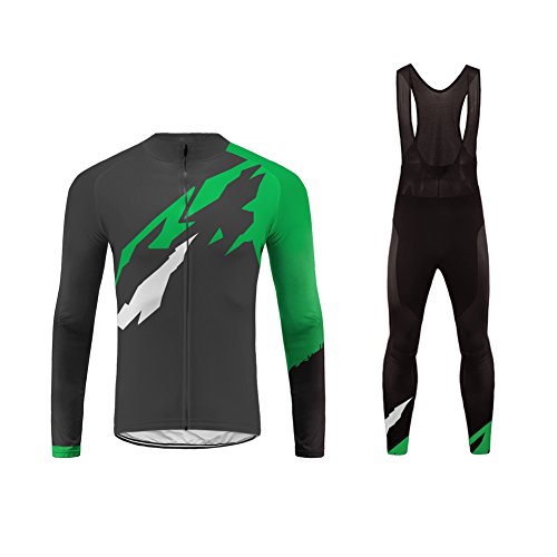 Future Sports UGLYFROG Bike Wear Maillot de Ciclismo Hombre 3D Cojín Conjunto Bicicleta de Montaña Ropa+Pantalones Culote de Ciclista Largo Transpirable y Elástico para Primavera