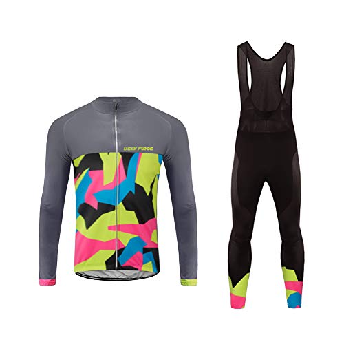 Future Sports UGLYFROG Hombres Maillots de Bicicleta Jersey de Manga Larga +Bib Pantalones Acolchados Ropa de Ciclismo Respirable Secado Rápido Cómodo Dos Piezas Future Sports UGLYFROG Hombres Maillots de Bicicleta Jersey de Manga Larga +Bib Pantalones Acolchados Ropa de Ciclismo Respirable Secado Rápido Cómodo Dos Piezas