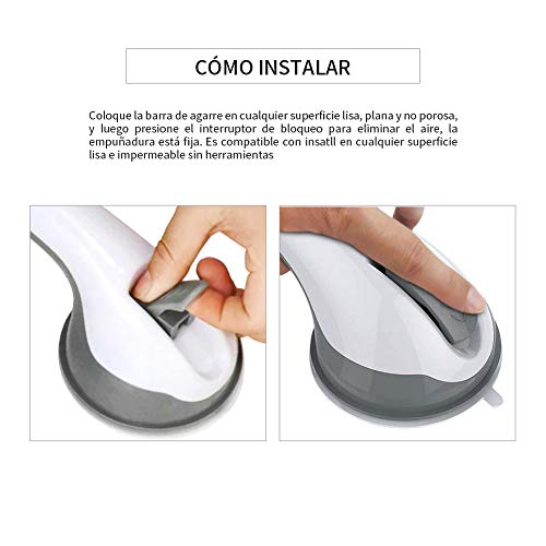 Fuutuu Apoyabrazos del Cuarto de Baño Barras de Sujeción Portátil Apoyo Asidero con Ventosa para Niños y Ancianos 2 PCS Fuutuu Apoyabrazos del Cuarto de Baño Barras de Sujeción Portátil Apoyo Asidero con Ventosa para Niños y Ancianos 2 PCS