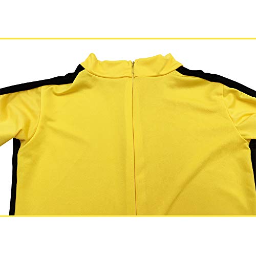 Fuyingda Ropa Deportiva Unisex Niños Adultos Artes Marciales Chándales Cosplay - Amarillo Chino Kung Fu Jumpsuit Lucha Película Equipo de película