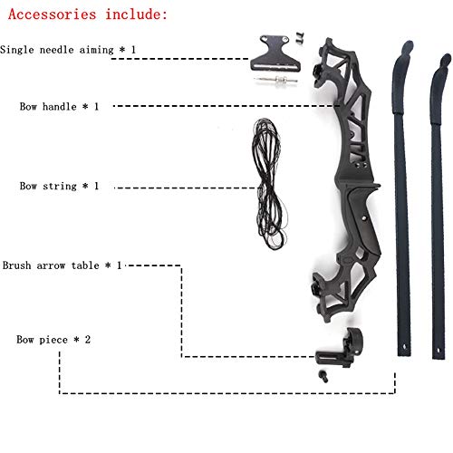 FWL Arco recurvado, de aleación de magnesio y el túnel de Viento diseñado para Adultos Principiantes Outdoor Training Ejercicios de Tiro 30 40 Libras Kit Arco Desmontaje,40lb FWL Arco recurvado, de aleación de magnesio y el túnel de Viento diseñado para Adultos Principiantes Outdoor Training Ejercicios de Tiro 30 40 Libras Kit Arco Desmontaje,40lb