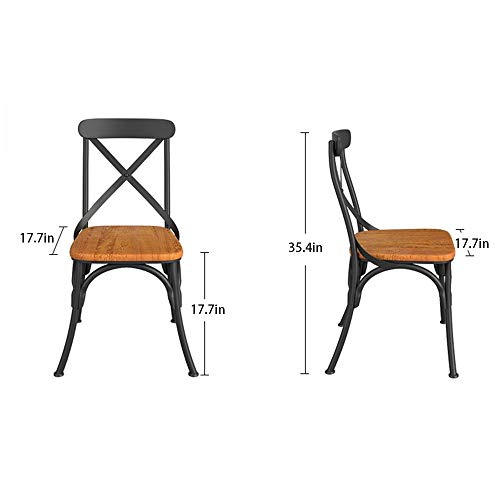 FYMDHB886 Silla de Comedor Silla de café Taburete de Bar Silla Ligera Silla de salón de Oficina de Restaurante Taburete de Ocio para el hogar Silla de Estudio de Hierro Banco (múltiple)