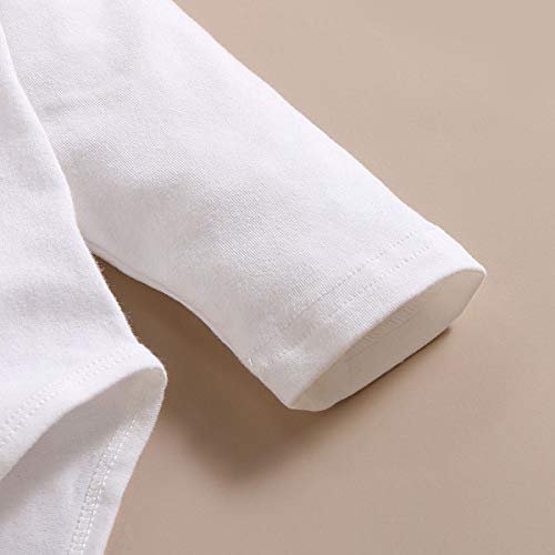 FYMNSI Conjunto de verano para bebé, de manga corta, con volantes, pelele + pantalones cortos + cinta para la cabeza, 3 piezas, para 0 – 18 meses Blanco 05. 12-18 Meses FYMNSI Conjunto de verano para bebé, de manga corta, con volantes, pelele + pantalones cortos + cinta para la cabeza, 3 piezas, para 0 – 18 meses Blanco 05. 12-18 Meses