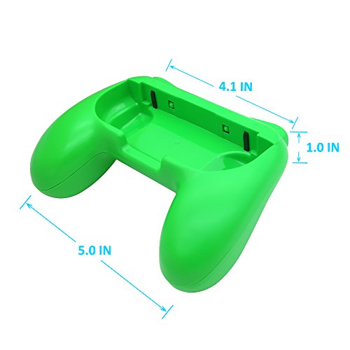 FYOUNG Grip para Nintendo Switch Joy-con Mandos Set, Cómoda Funda de Gamepad para Nintendo Switch Joy con Controller - Verde y Rosa (2 Paquetes)