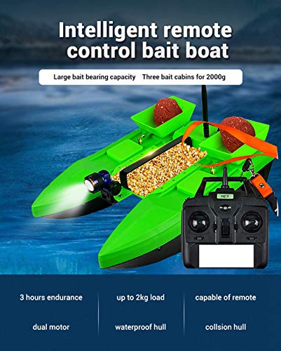 FZC-YM Barco RC, Barco de Cebo Inteligente, Buscador de Peces, Barcos de Cebo para la Pesca de Carpas, Barco de Cebo de Pesca de 2 kg con Motor Doble FZC-YM Barco RC, Barco de Cebo Inteligente, Buscador de Peces, Barcos de Cebo para la Pesca de Carpas, Barco de Cebo de Pesca de 2 kg con Motor Doble