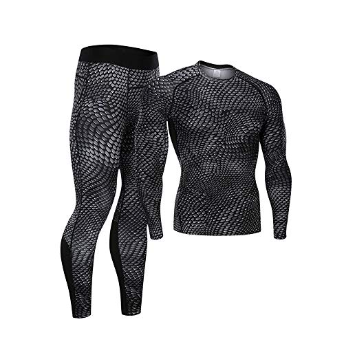 FZmix Men’s Compression Underwear Set, Quick Dry Sports T Shirt, Gym Leggings for Running Cycling, Base Layers Tights for Workout Training Running Tracksuits