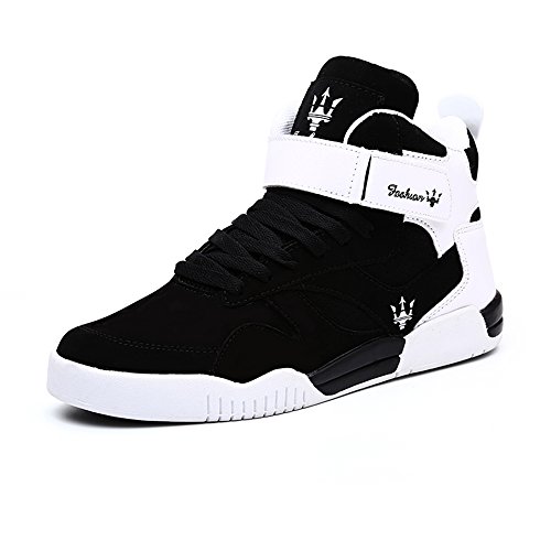 Fzuu - Zapatillas de deporte para hombre, para otoño e invierno, casuales, para baile de hip hop, para la calle, color Negro, talla 42 EU Fzuu - Zapatillas de deporte para hombre, para otoño e invierno, casuales, para baile de hip hop, para la calle, color Negro, talla 42 EU