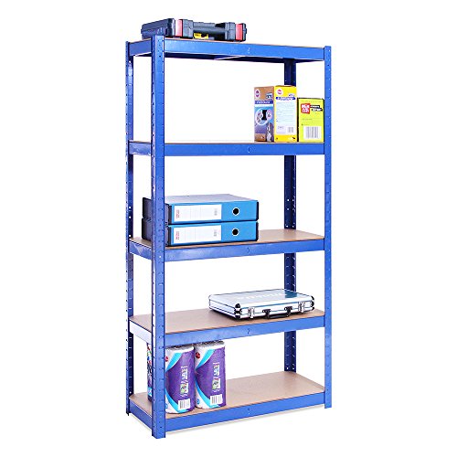 G-Rack 0020-1 Estantería de Almacenamiento, Acero Inoxidable con Recubrimiento de Polvo Azul, 150cm x 75cm x 30cm