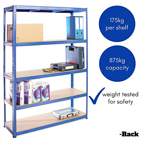 G-Rack 23 Sistema de estanterías, Acero Inoxidable con Recubrimiento de Polvo Azul, 180 x 120 x 40 cm