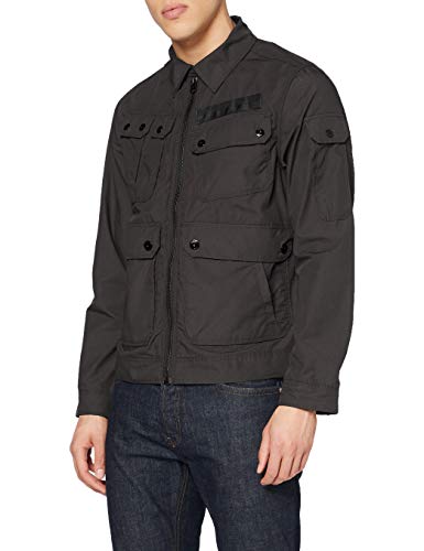 G-STAR RAW Airblaze Slim Chaqueta de jean, Negro (Dk Black C183-6484), L para Hombre