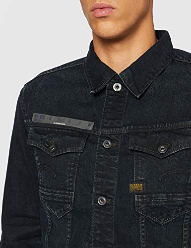 G-STAR RAW ARC 3D Slim Jkt Arrow Print AW Chaqueta vaquera, Antic Dark Ink Blue B767-b815-Tinta, L para Hombre