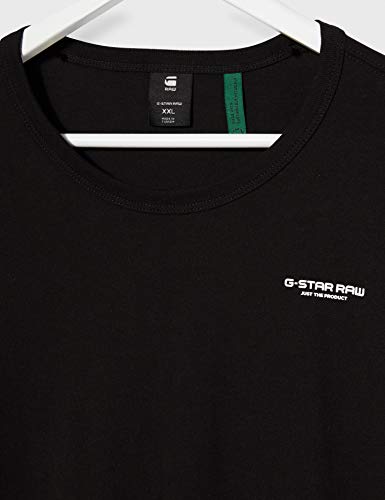 G-STAR RAW Base Regular Camiseta, dk Negro 336-6484, X-Large para Hombre
