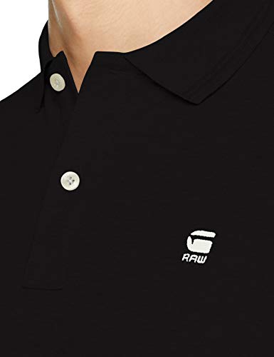 G-STAR RAW Dunda Slim Polo S/s, dk black 6484, X-Large para Hombre