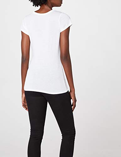 G-STAR RAW Eyben Slim V T Wmn S/s Camiseta, Blanco (White 110), 36 (Talla del fabricante: Small) para Mujer
