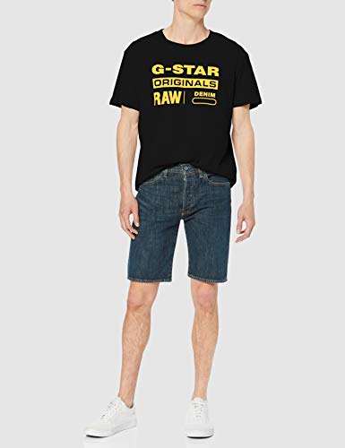 G-STAR RAW Graphic 8 Round Neck Camiseta, Negro (dk Black 6484), XXL para Hombre