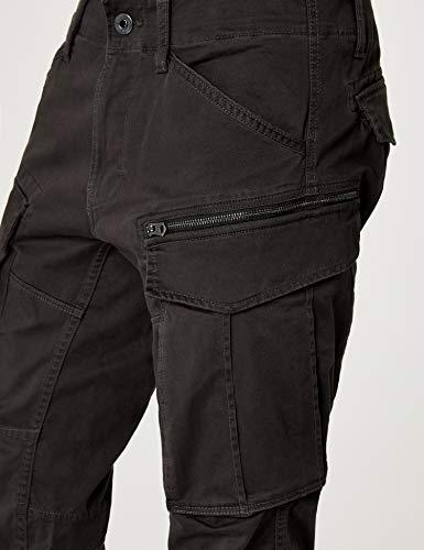 G-STAR RAW Rovic Zip 3D Tapered Pantalon, Negro (raven 5126-976), 32W / 32L para Hombre
