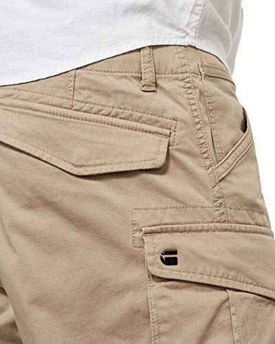 G-STAR RAW Rovic Zip Relaxed 1/2-length Shorts Pantalones Cortos, Beige (Dune 239), 32W para Hombre