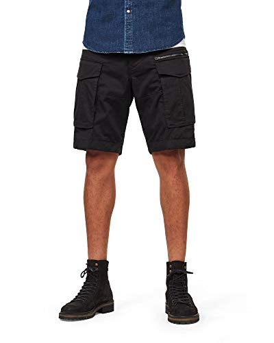 G-STAR RAW Rovic Zip Relaxed 1/2-length Shorts Pantalones Cortos, Negro (Black 990), 33W para Hombre